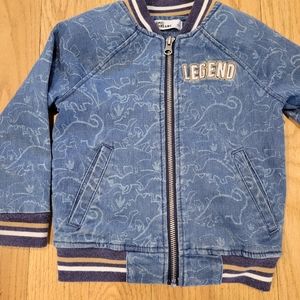 Epic threads dinosaur bomber jean jacket